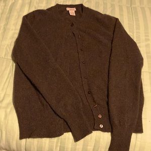 Rich coffee brown cashmere sweater.